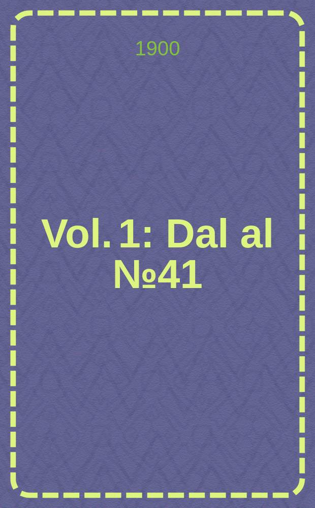 Vol. 1 : Dal al № 41