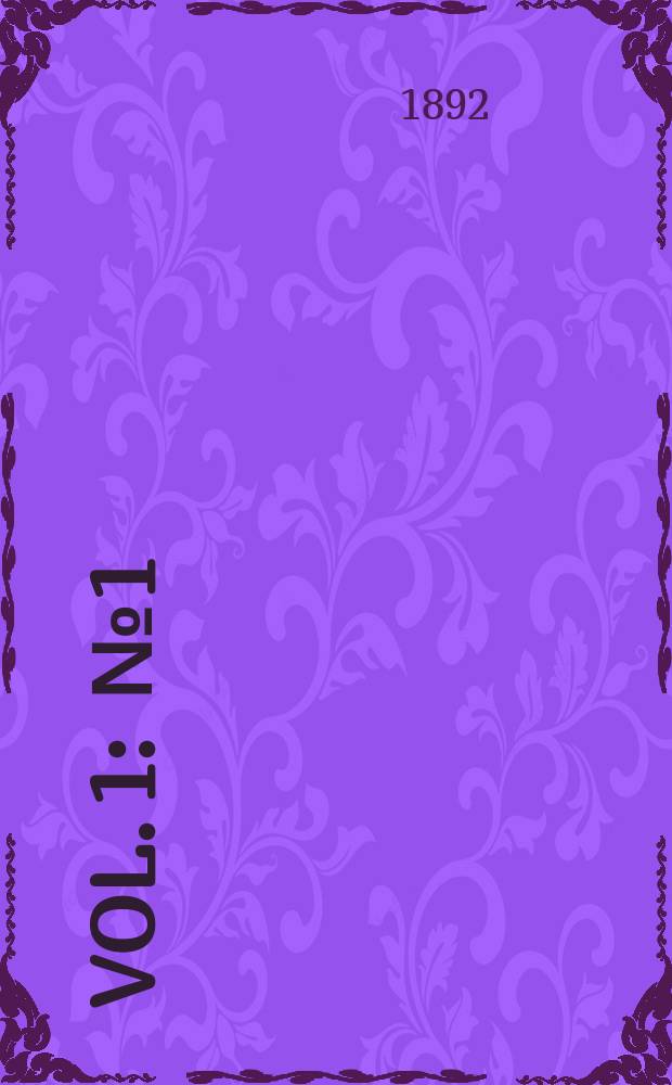 Vol. 1 : № 1