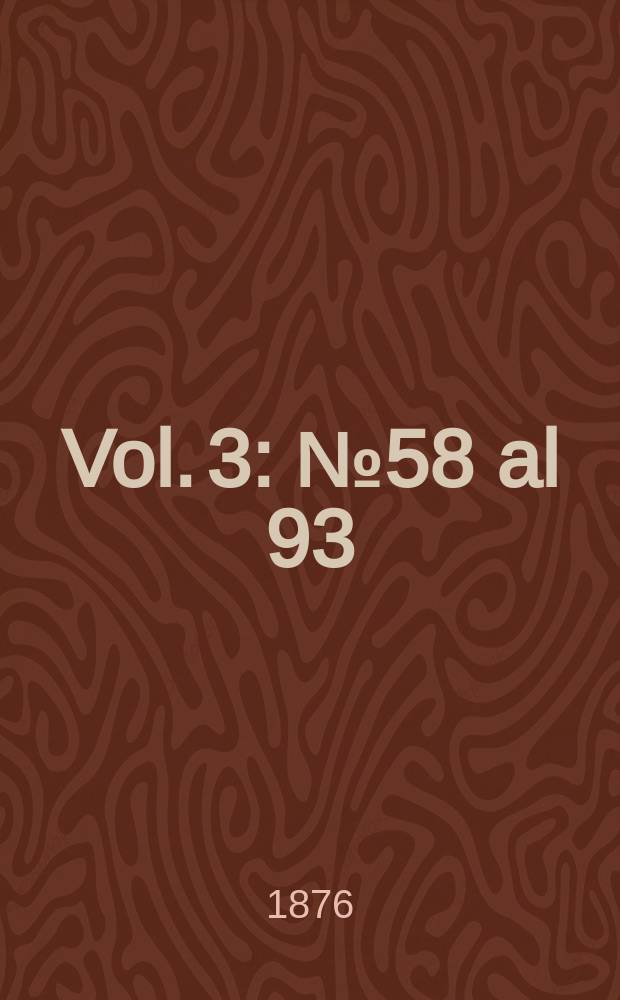Vol. 3 : № 58 al 93