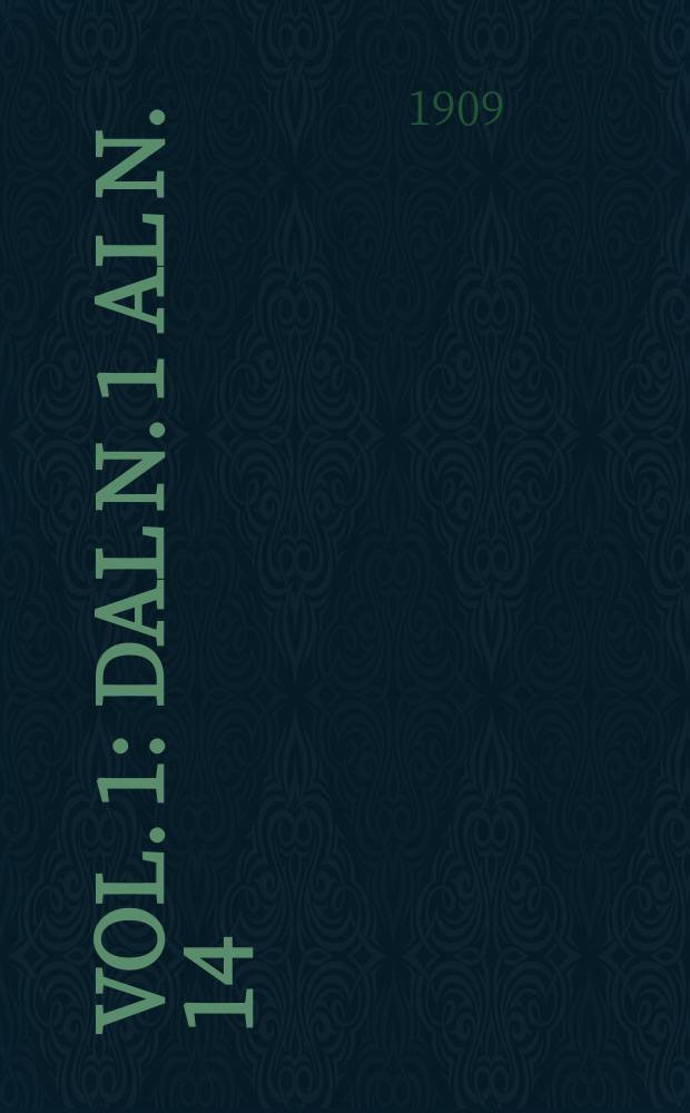 Vol. 1 : Dal n. 1 al n. 14