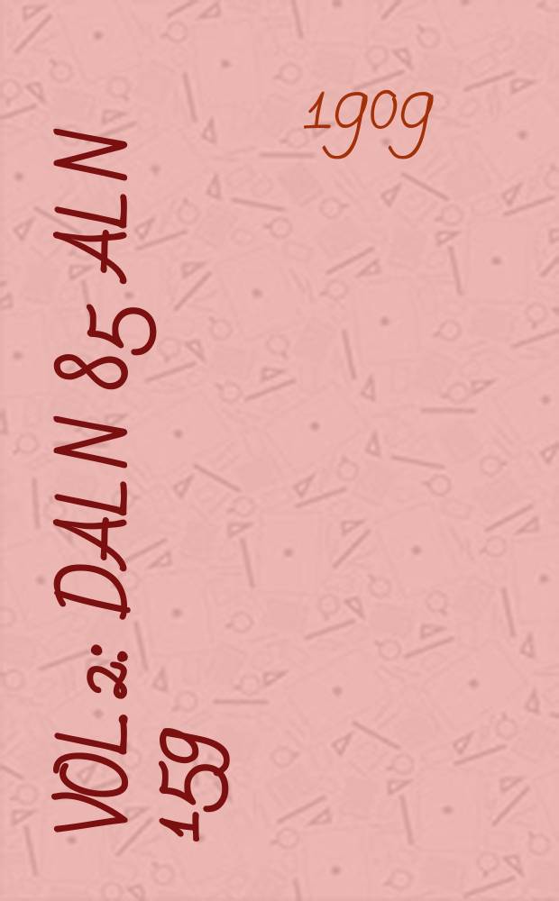 Vol. 2 : Dal N 85 al N 159