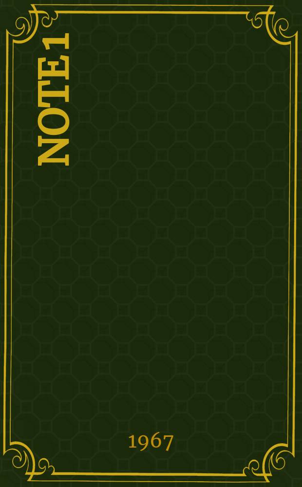 Note 1