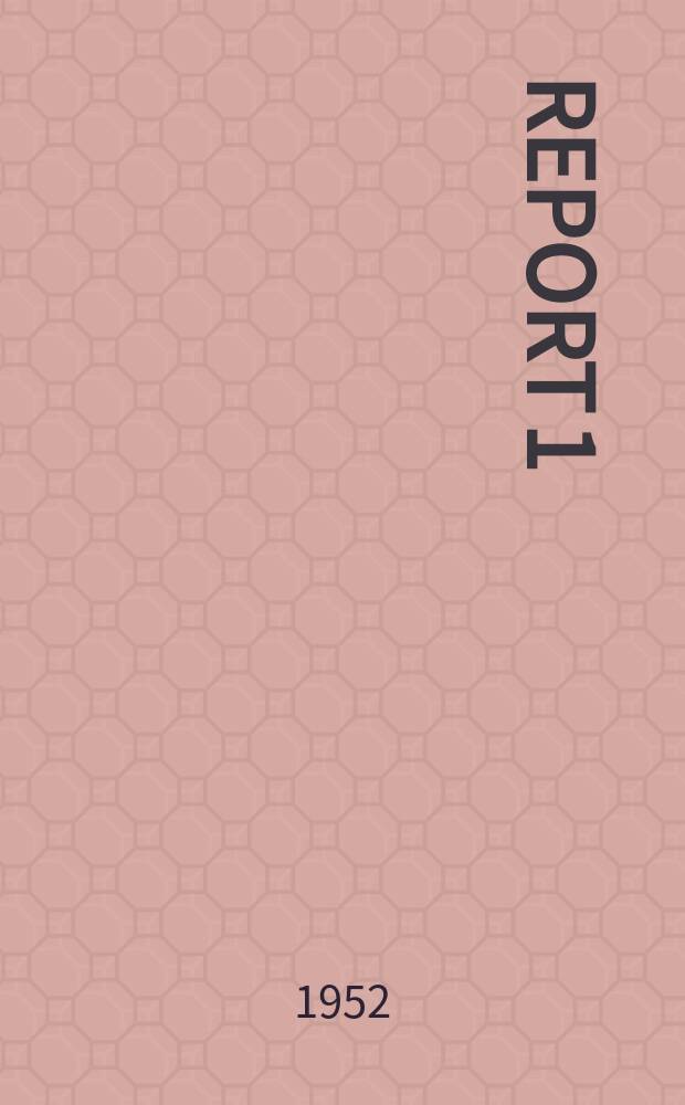 [Report 1]