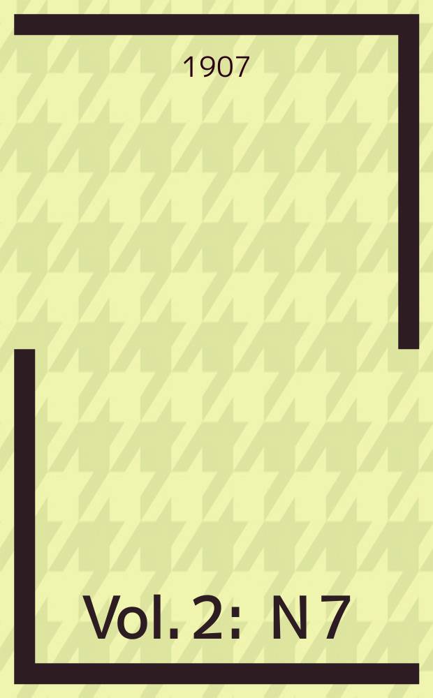 Vol. 2 : N 7
