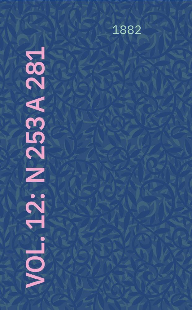 Vol. 12 : N 253 a 281