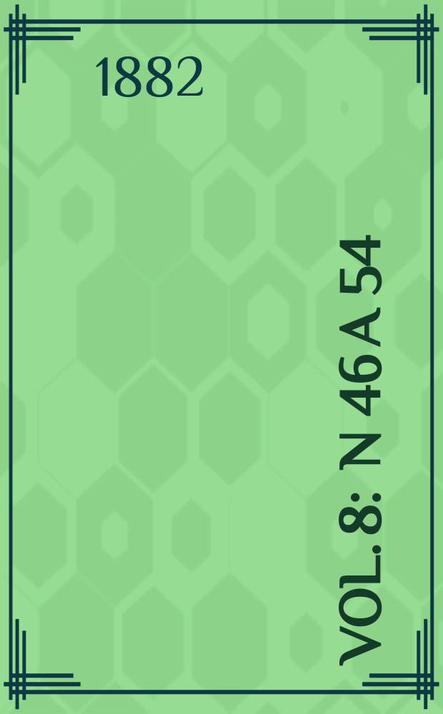 Vol. 8 : N 46 a 54