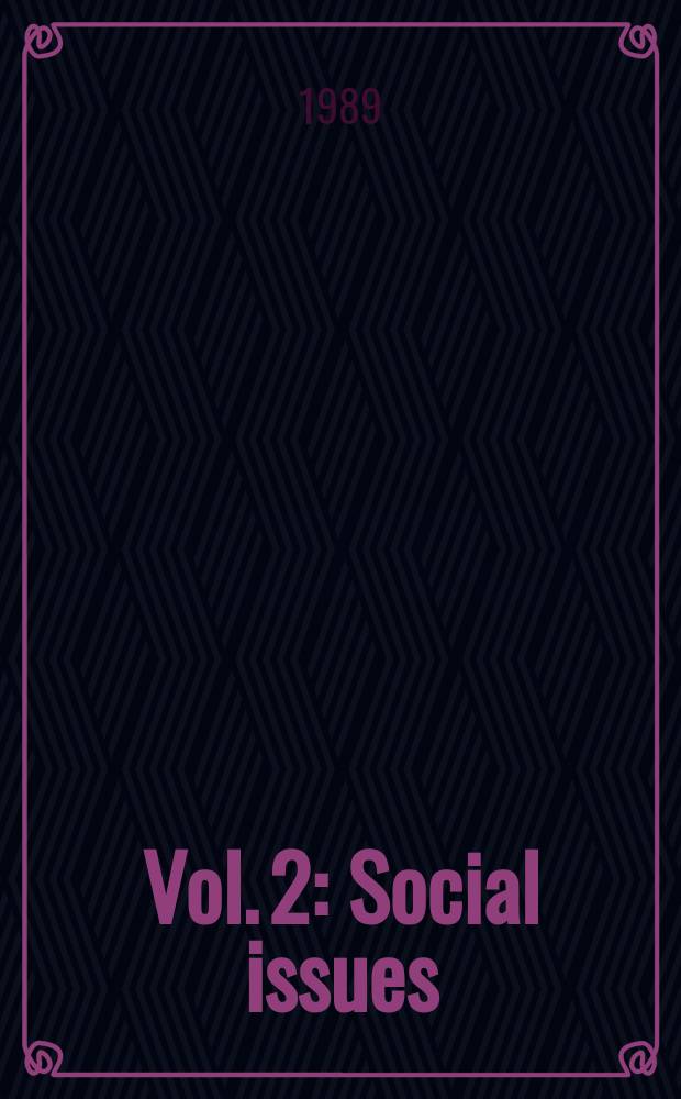 Vol. 2 : Social issues