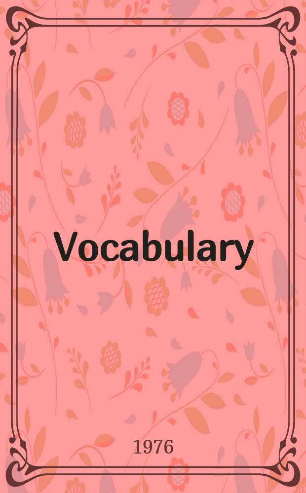 1 : Vocabulary
