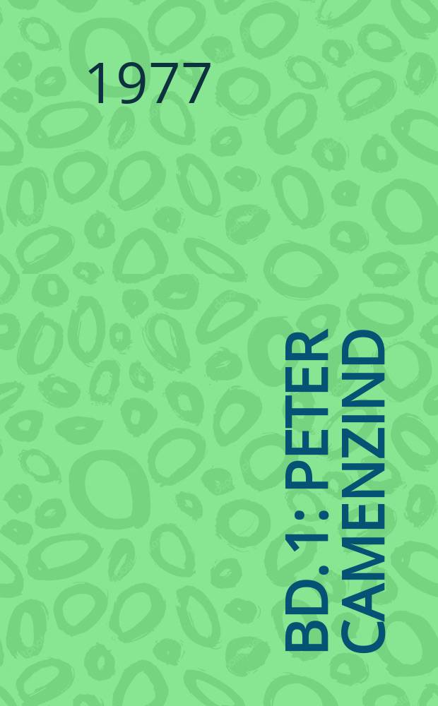 Bd. 1 : Peter Camenzind ; Unterm Rad