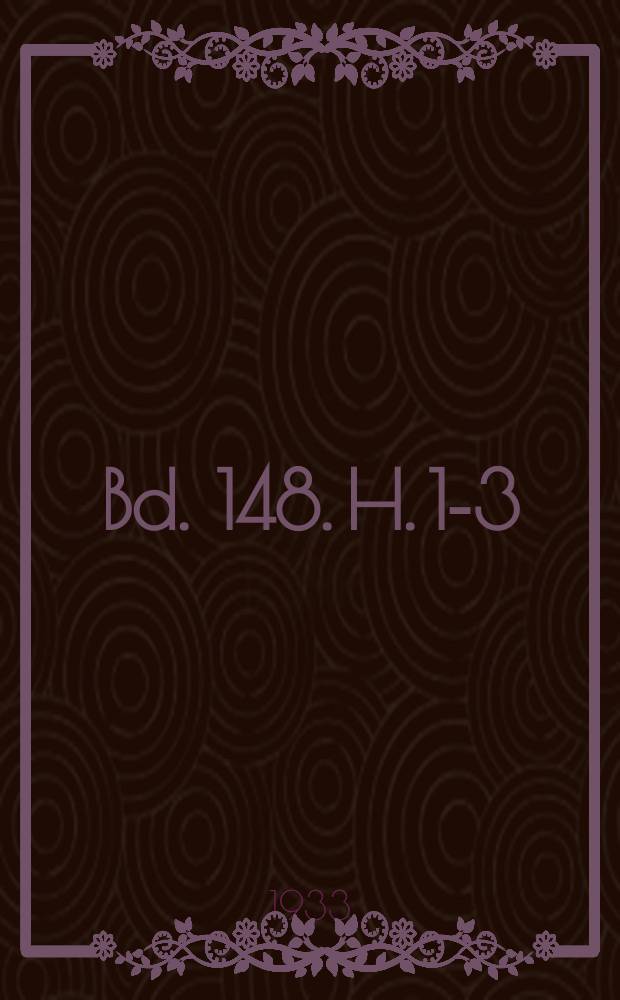 Bd. 148. H. 1-3