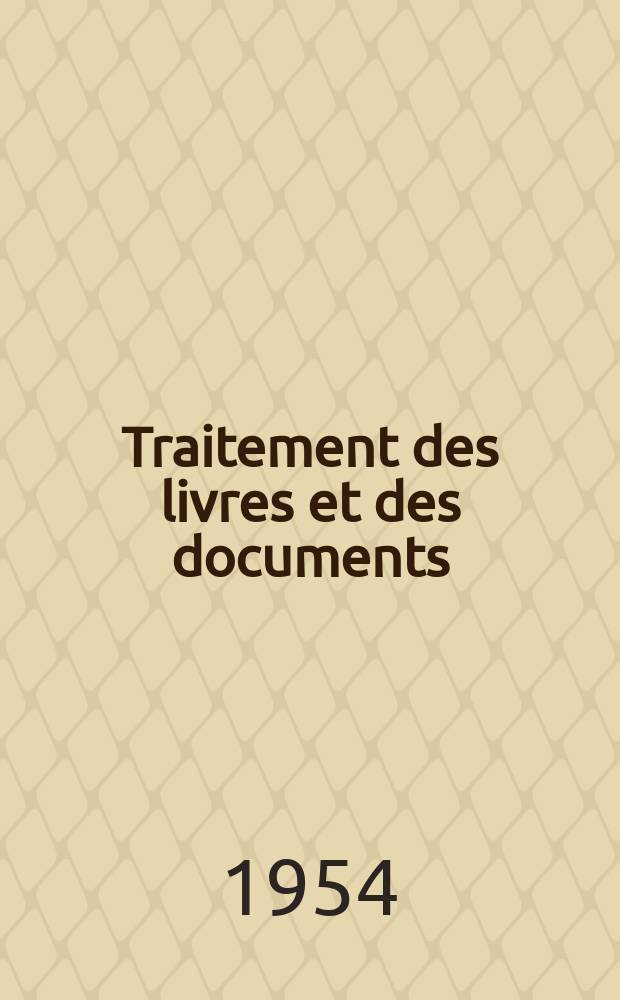 2 : Traitement des livres et des documents