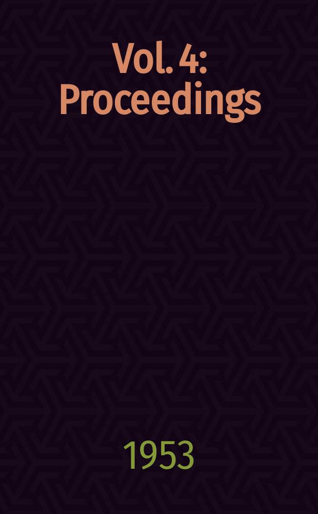 Vol. 4 : Proceedings
