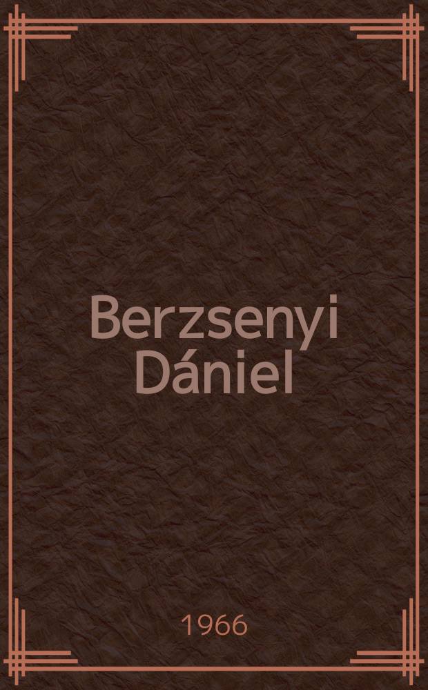 19 : Berzsenyi Dániel