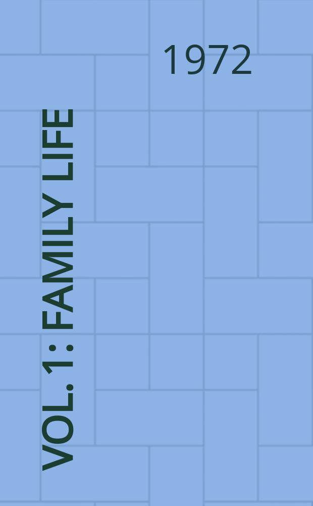 Vol. 1 : Family life (1855-1883)