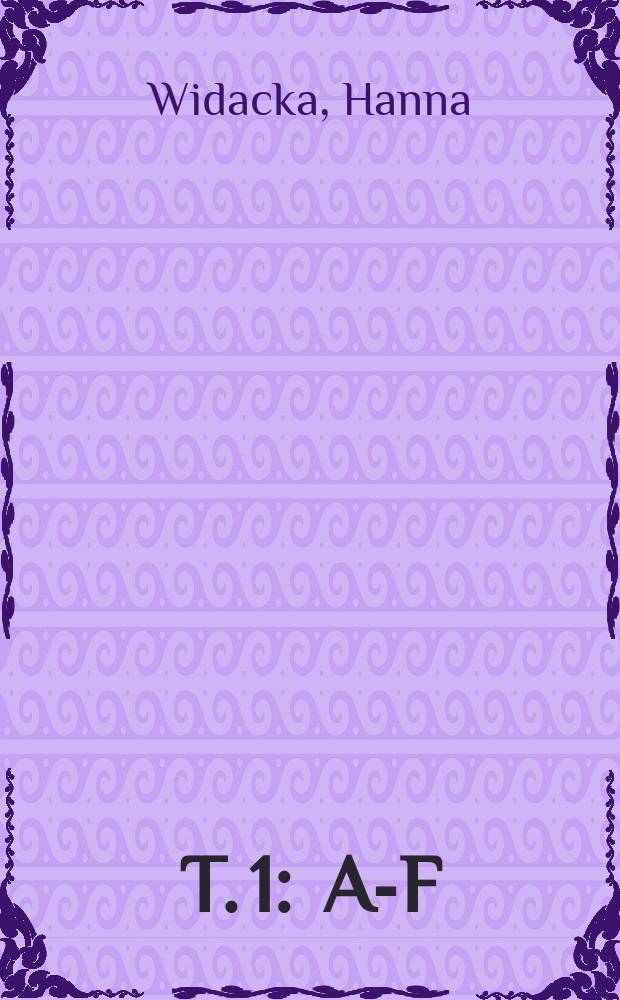 T. 1 : A-F