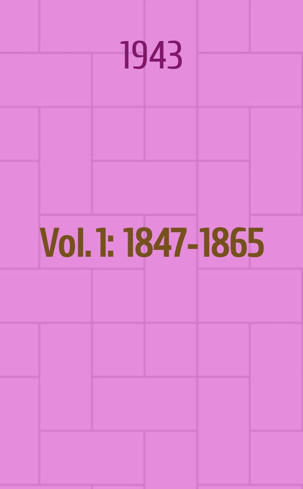 Vol. 1 : 1847-1865
