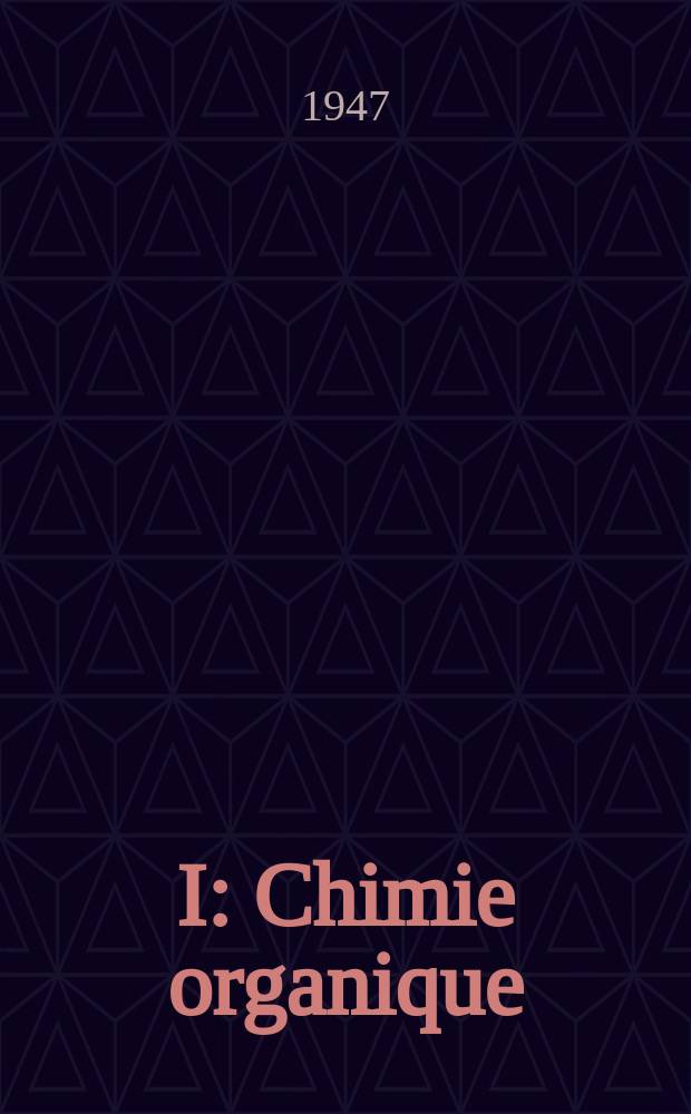 I : Chimie organique