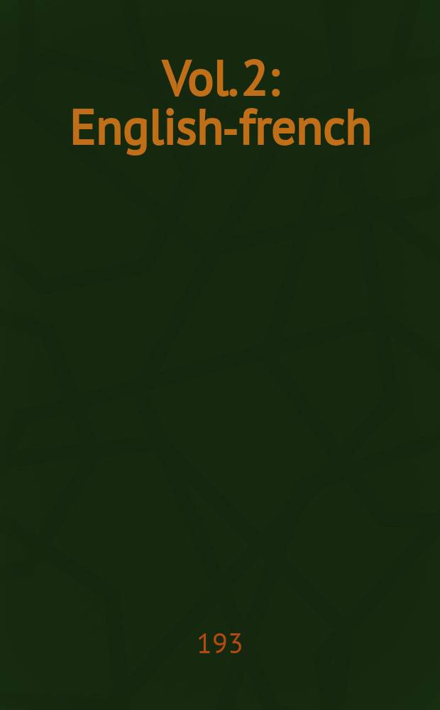 Vol. 2 : [English-french]