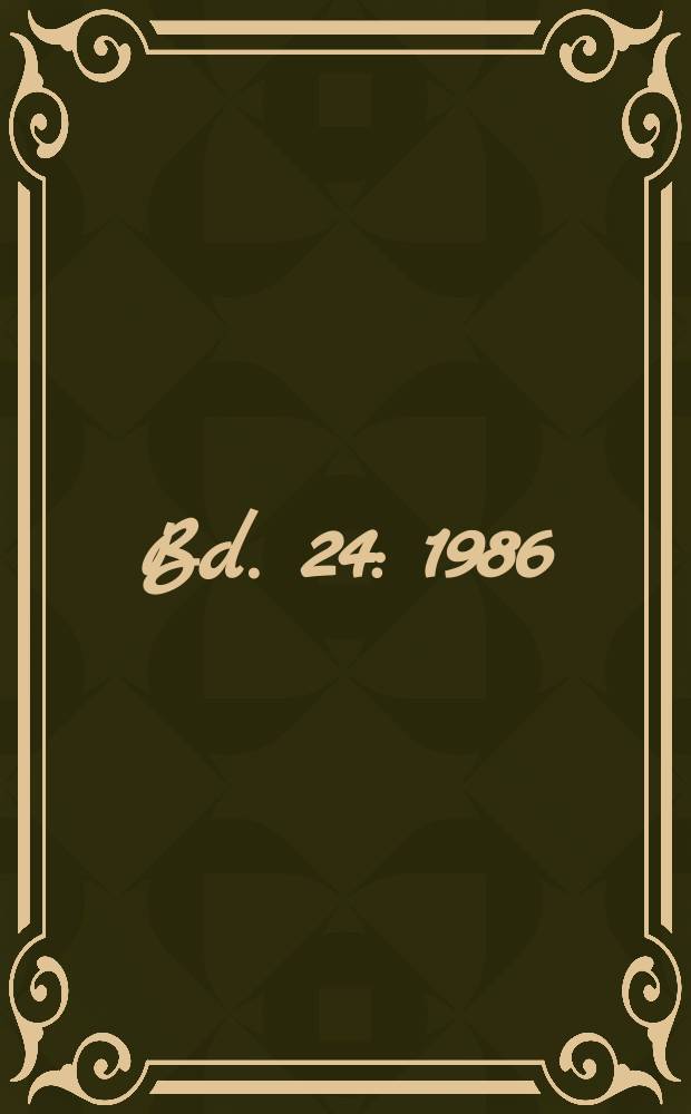 Bd. 24 : 1986