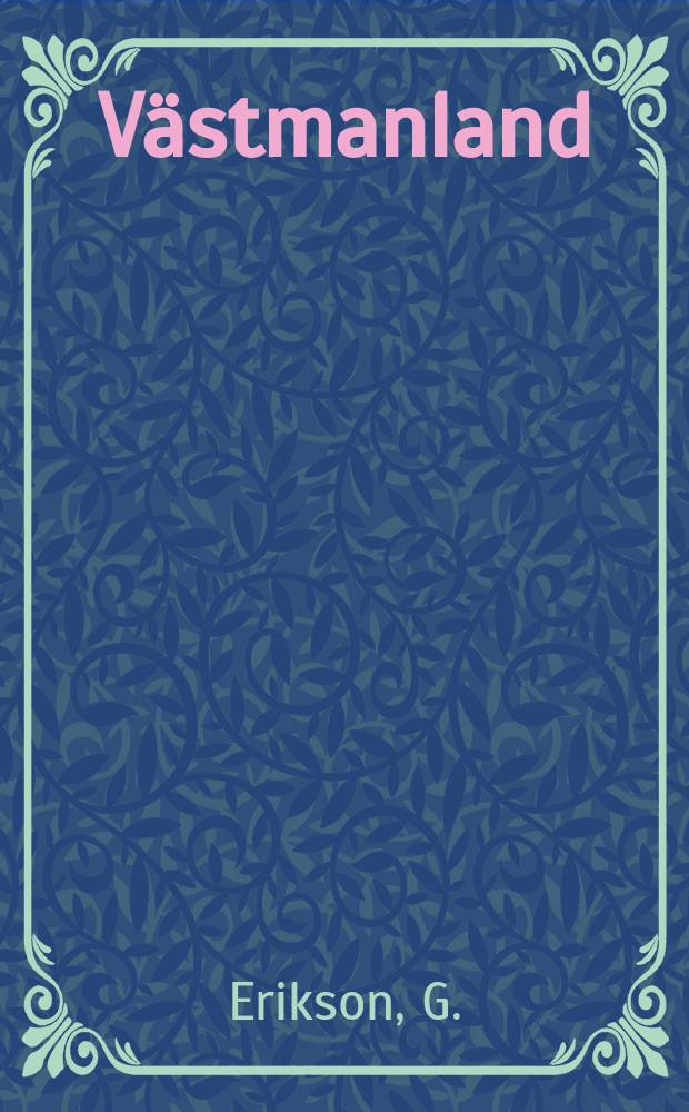 14 : V&auml;stmanland