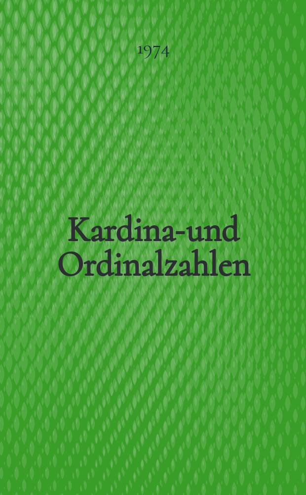 3 : Kardinal- und Ordinalzahlen
