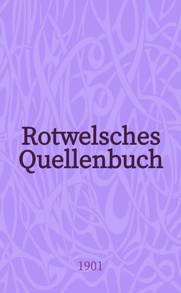 1 : Rotwelsches Quellenbuch