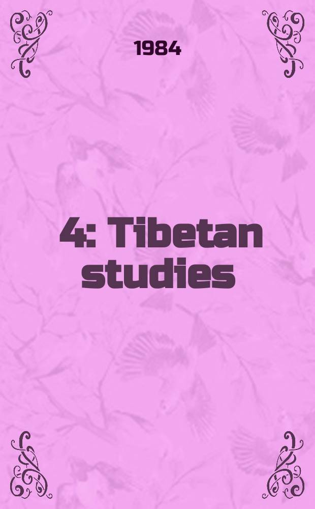 [4] : Tibetan studies