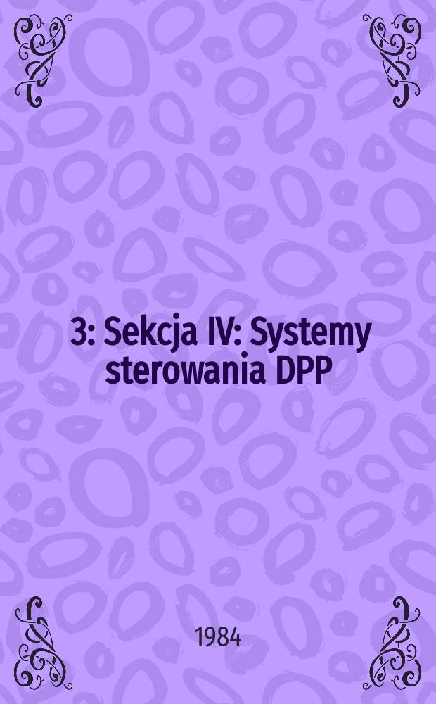 [3] : Sekcja IV: Systemy sterowania DPP