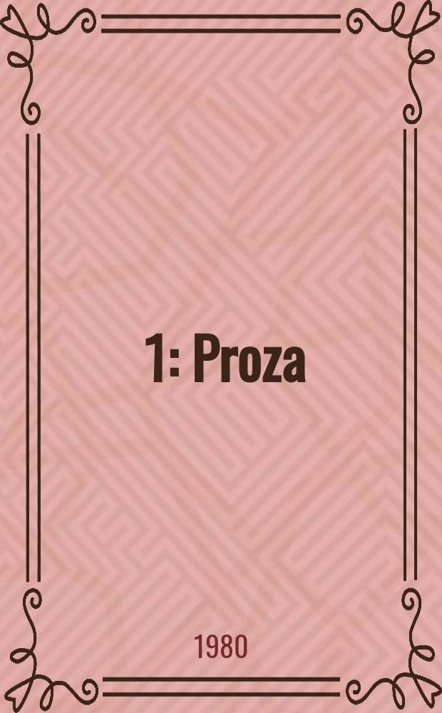 [1] : Proza
