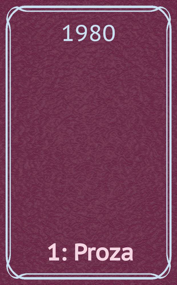 [1] : Proza