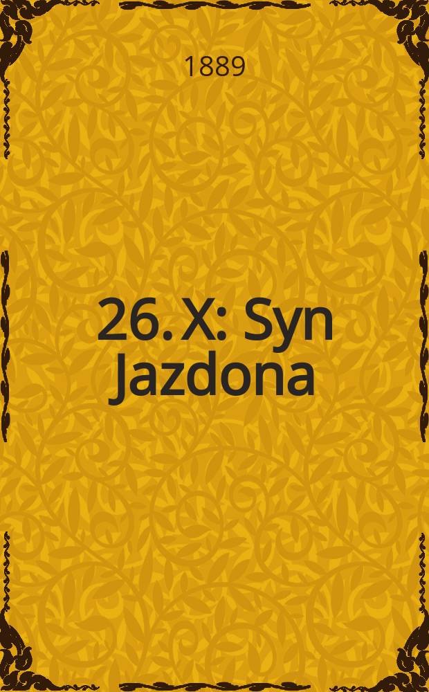 [26]. X : Syn Jazdona
