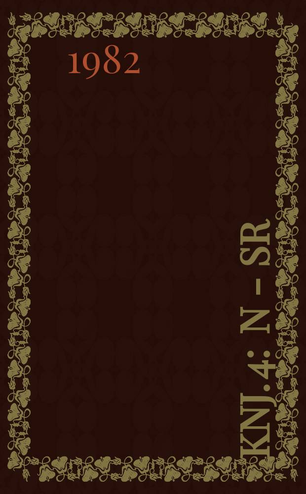 Knj. 4 : [N - Sr]