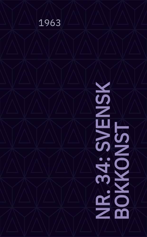 Nr. 34 : Svensk bokkonst