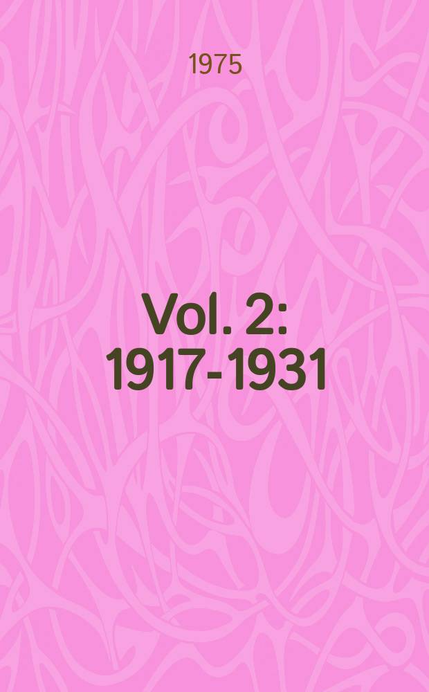 Vol. 2 : 1917-1931
