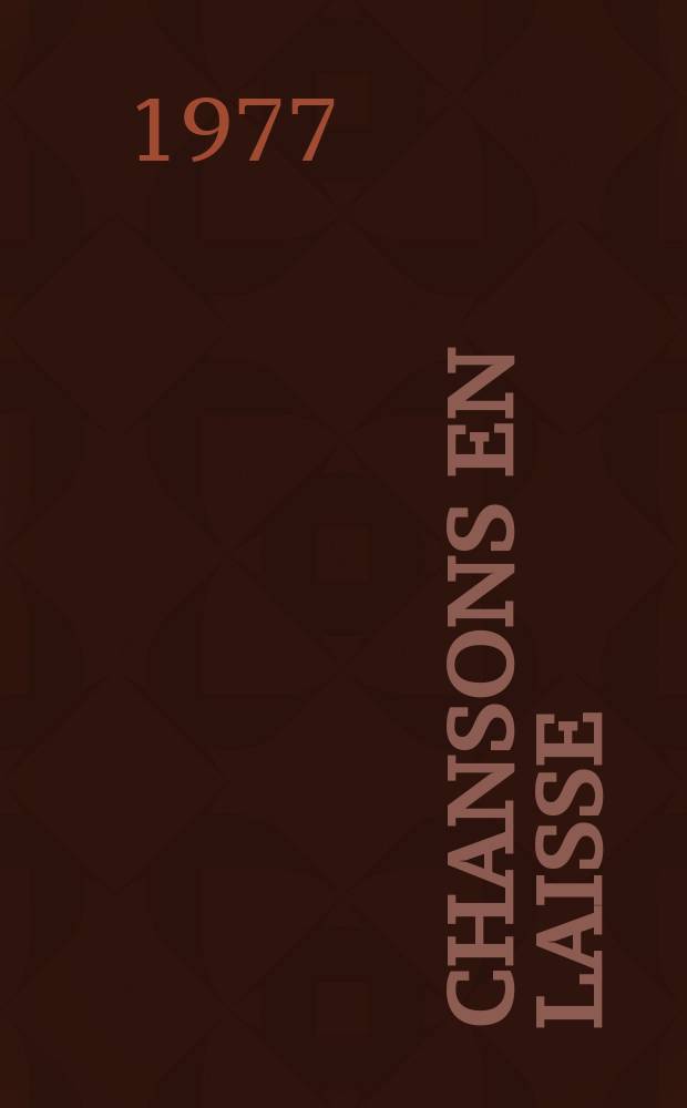 1 : Chansons en laisse