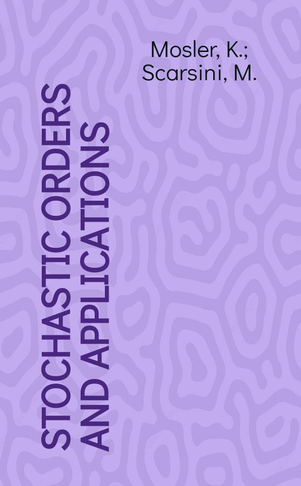 Stochastic orders and applications