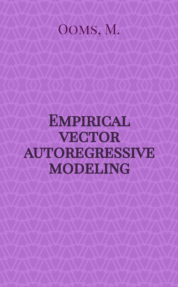 Empirical vector autoregressive modeling