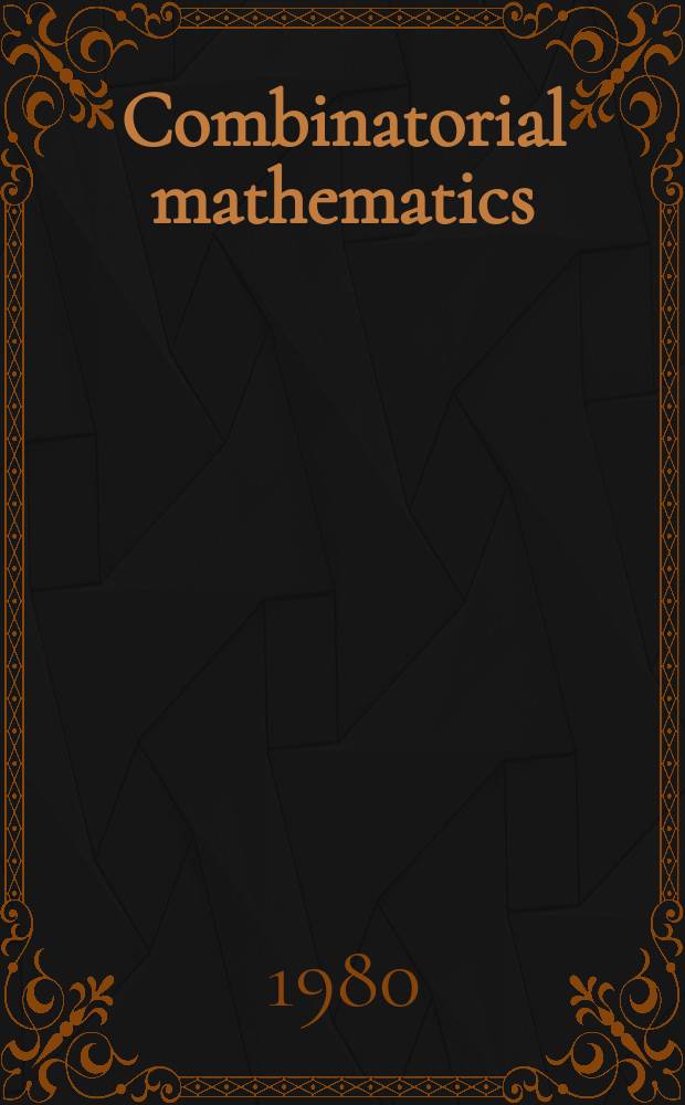 Combinatorial mathematics