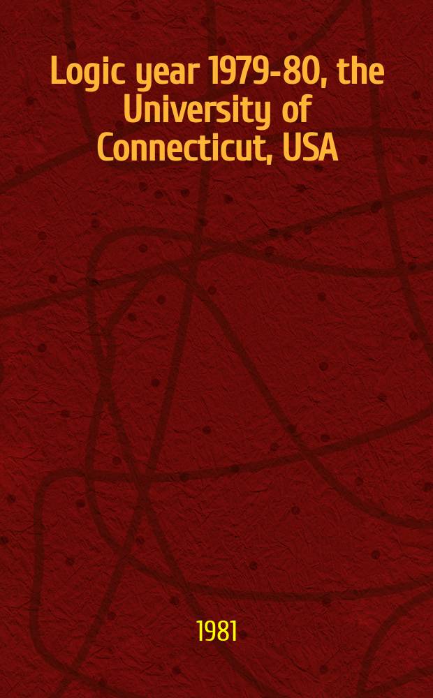 Logic year 1979-80, the University of Connecticut, USA