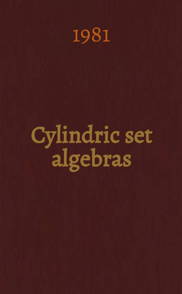 Cylindric set algebras