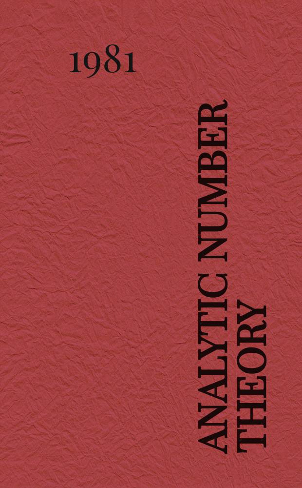 Analytic number theory