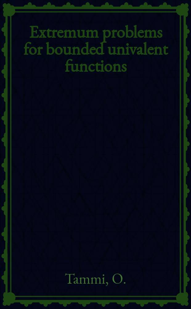 Extremum problems for bounded univalent functions