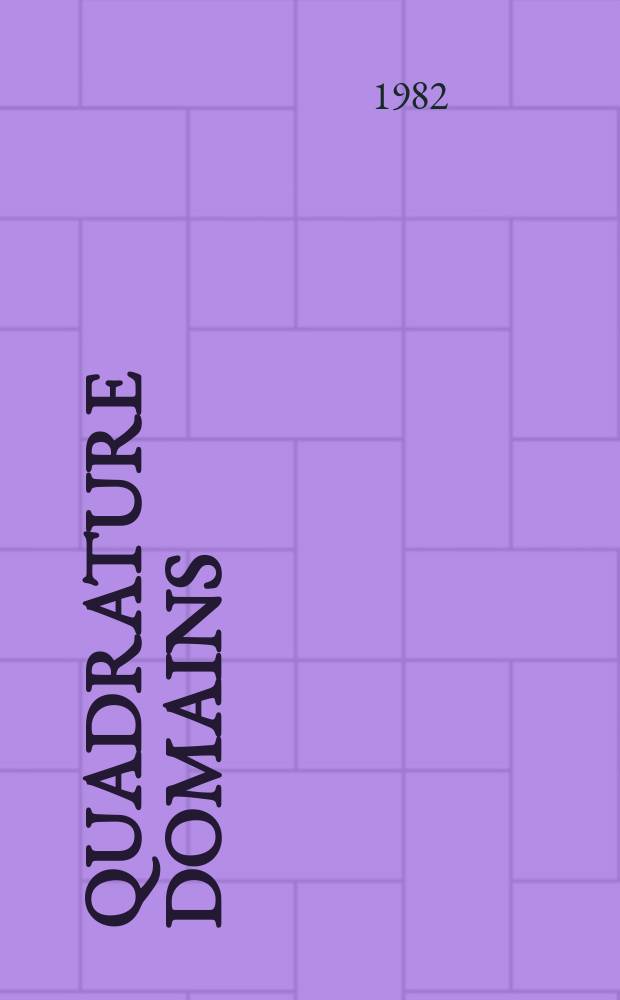 Quadrature domains