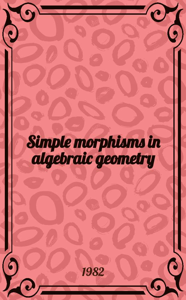 Simple morphisms in algebraic geometry