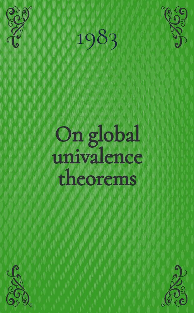 On global univalence theorems