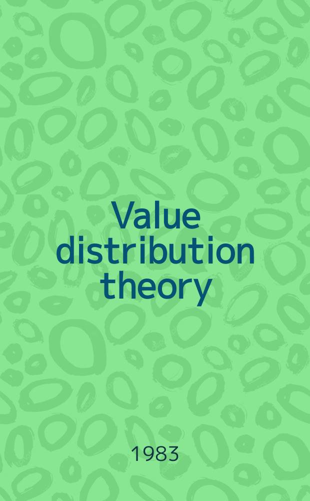 Value distribution theory