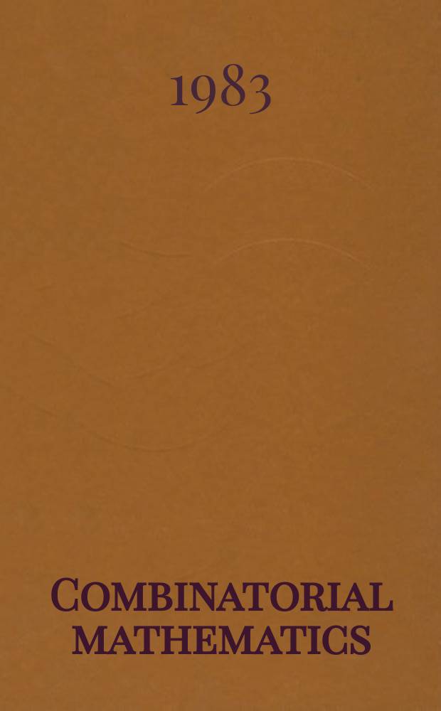 Combinatorial mathematics