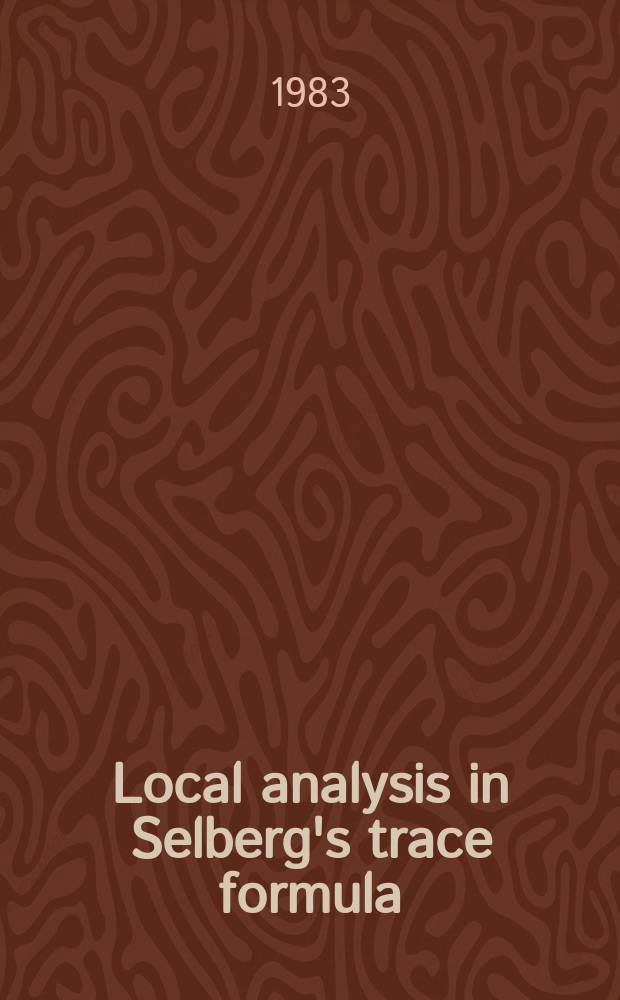 Local analysis in Selberg's trace formula