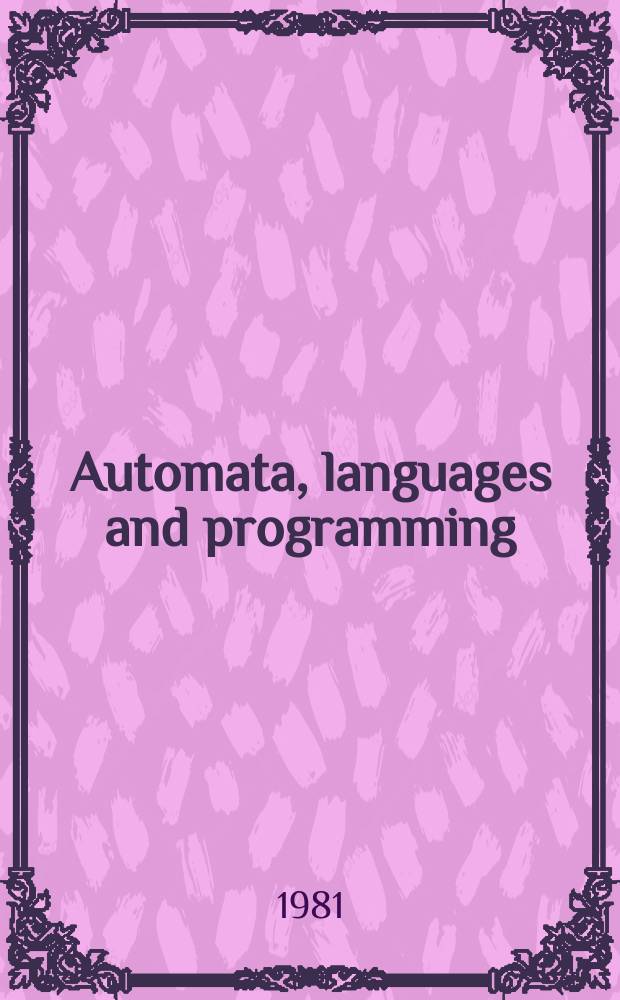 Automata, languages and programming