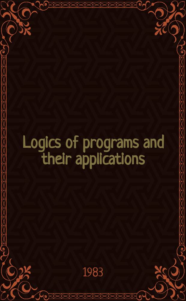 Logics of programs and their applications